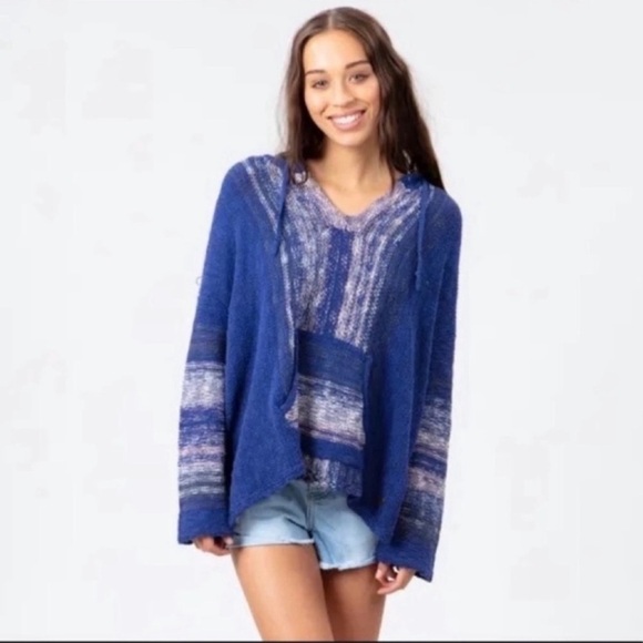 🔆RIP CURL🔆HEAT WAVE SWEATER PONCHO SWEATER - Picture 3 of 12